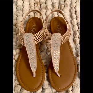 Thong sandals  with sparkle detail